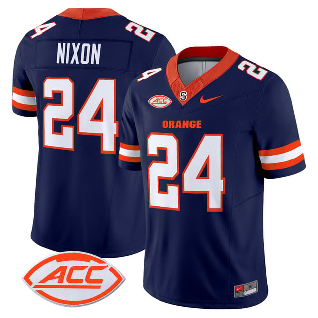Men's Syracuse Orange 2025 Vapor Limited Jersey navy #24 Will NIxon
