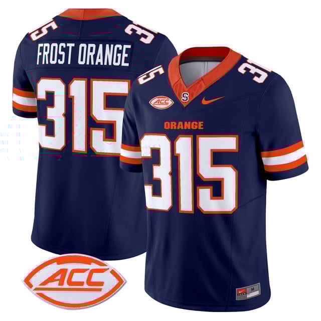 Men's Syracuse Orange 2025 Vapor Limited Jersey navy #315 Frost Orange