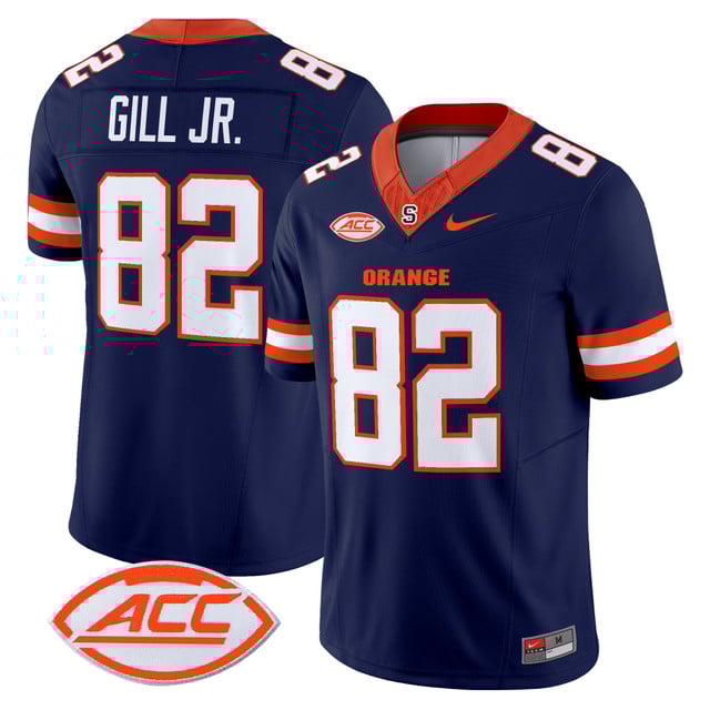Men's Syracuse Orange 2025 Vapor Limited Jersey navy #82 Darrell Gill JR.