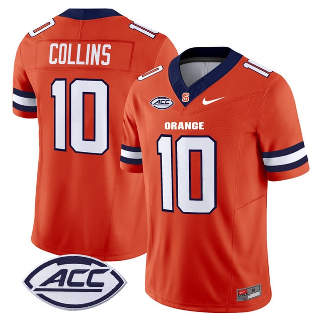 Men's Syracuse Orange 2025 Vapor Limited Jersey orange #10 Rickie Collins