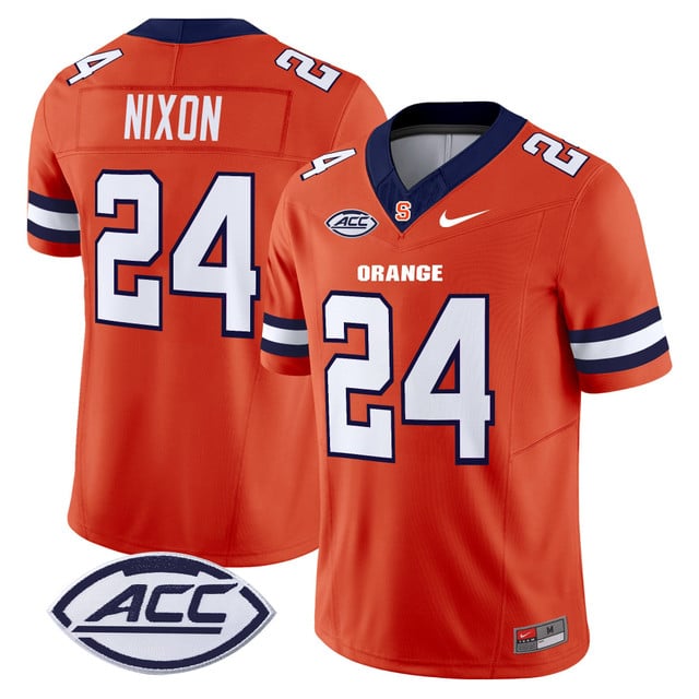 Men's Syracuse Orange 2025 Vapor Limited Jersey orange #24 Will NIxon