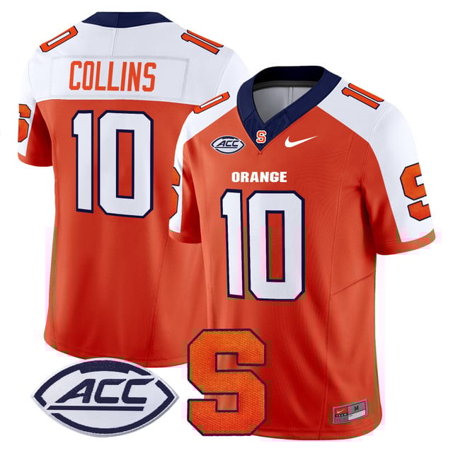 Men's Syracuse Orange 2025 Vapor Limited Jersey orange white #10 Rickie Collins