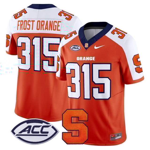 Men's Syracuse Orange 2025 Vapor Limited Jersey orange white #315 Frost Orange
