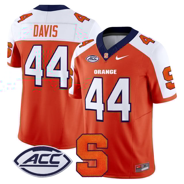 Men's Syracuse Orange 2025 Vapor Limited Jersey orange white #44 Ernie Davis