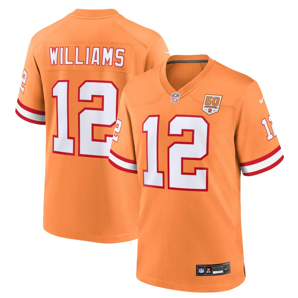 Men's Tampa Bay Buccaneers #12 Doug Williams Orange Limited Stitched Jersey