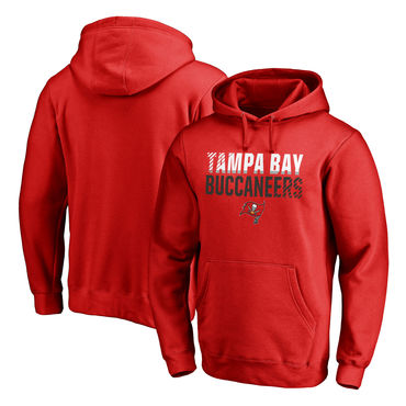 Men's Tampa Bay Buccaneers NFL Pro Line By Fanatics Branded Red Iconic Collection Fade Out Pullover Hoodie