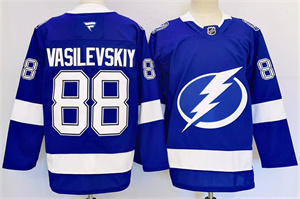 Men's Tampa Bay Lightning #88 Andrei Vasilevskiy 2024-25 Blue Stitched