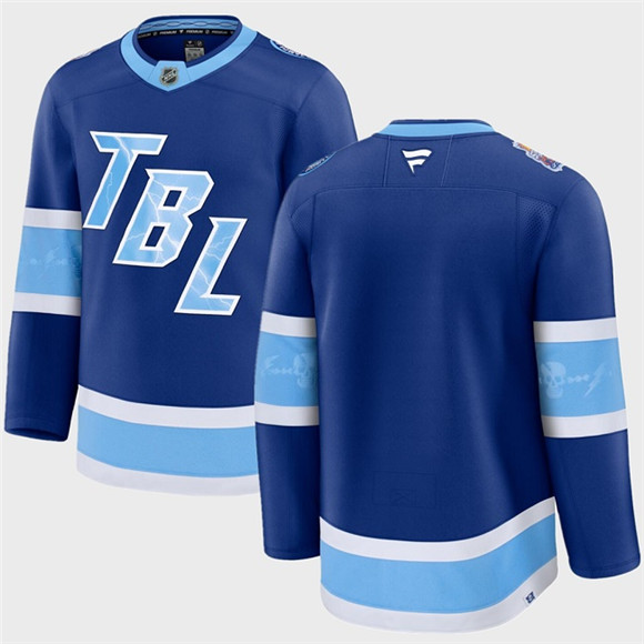 Men's Tampa Bay Lightning Blank Blue 2026 Stadium Series Stitched Jersey