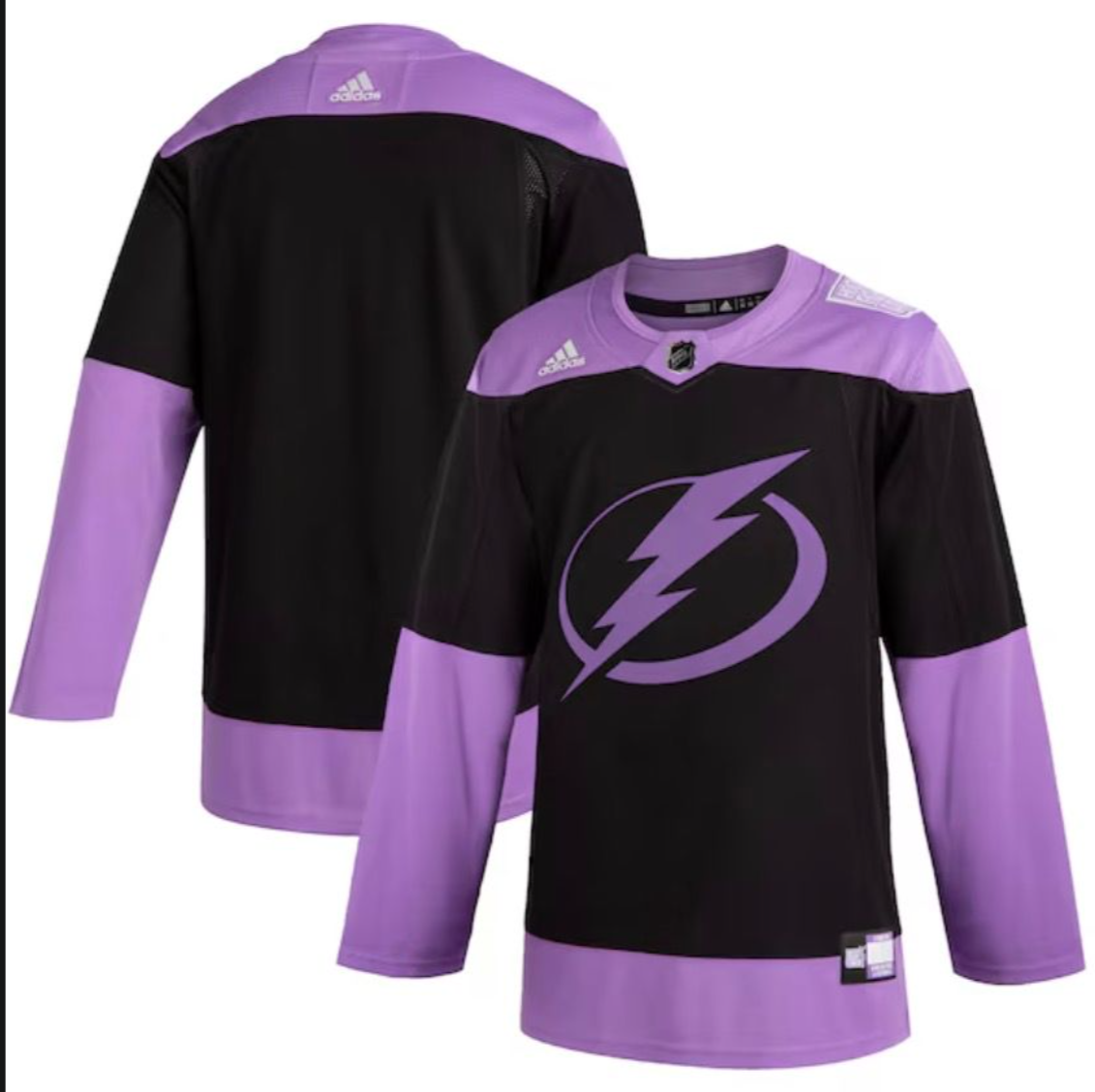 Men's Tampa Bay Lightning adidas Black Hockey Fights