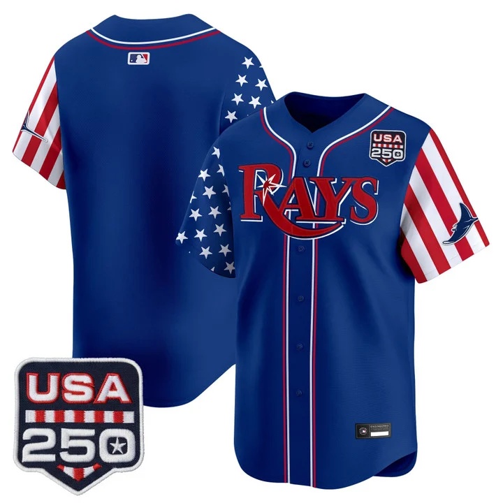 Men's Tampa Bay Rays America 250 Edition Vapor Premier Limited Jersey ROYAL BLANK