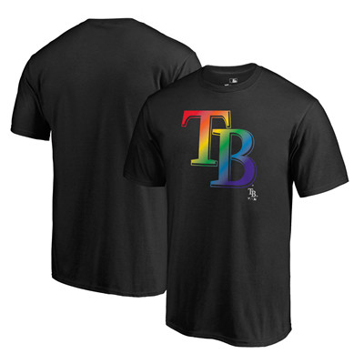 Men's Tampa Bay Rays Fanatics Branded Pride Black T-Shirt