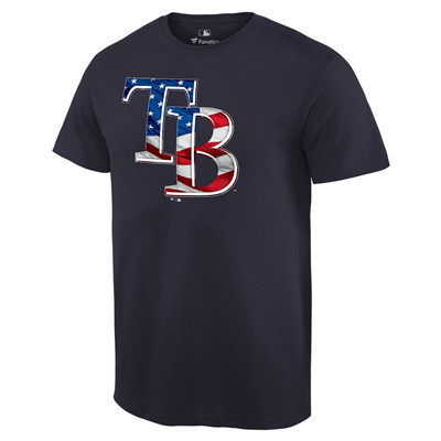 Men's Tampa Bay Rays Navy Banner Wave T-Shirt