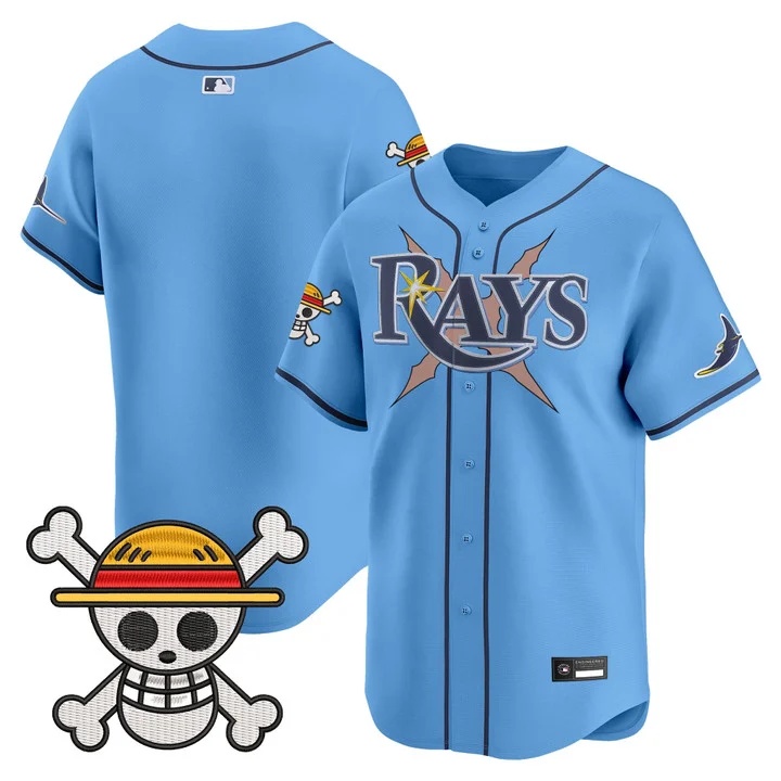 Men's Tampa Bay Rays x One Piece Vapor Premier Limited Jersey POWDER BLUE BLANK
