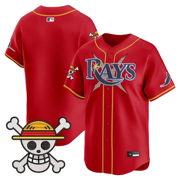 Men's Tampa Bay Rays x One Piece Vapor Premier Limited Jersey RED BLANK