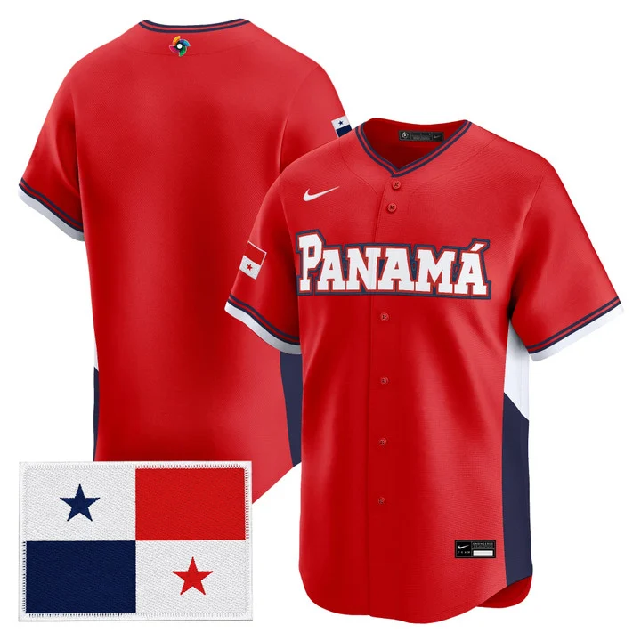 Men's Team Panama 2026 World Baseball Classic Vapor Premier Jersey RED BLANK