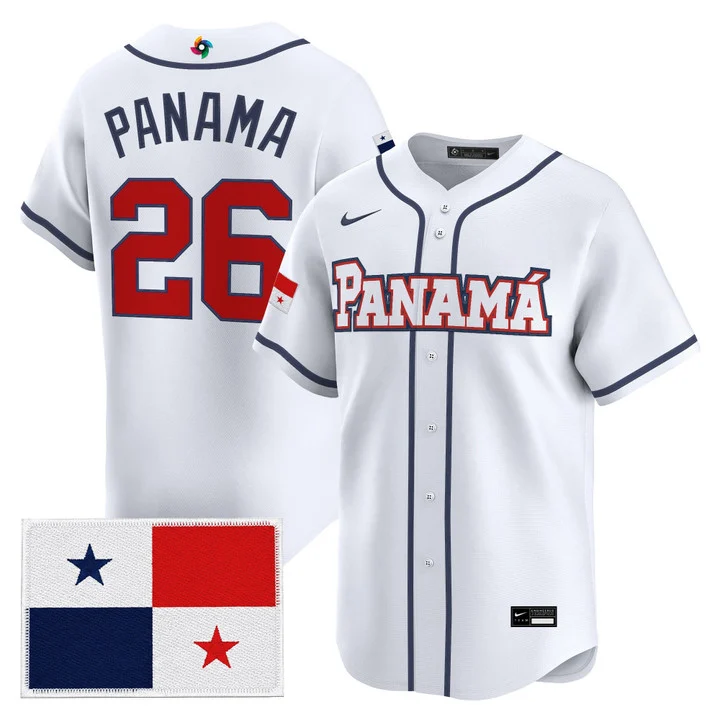 Men's Team Panama 2026 World Baseball Classic Vapor Premier Jersey WHITE#26 PANAMA
