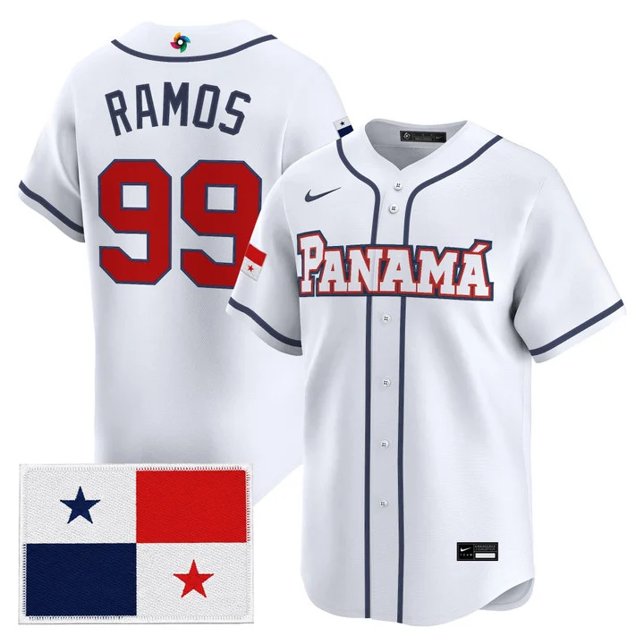 Men's Team Panama 2026 World Baseball Classic Vapor Premier Jersey WHITE#99 JOSE RAMOS