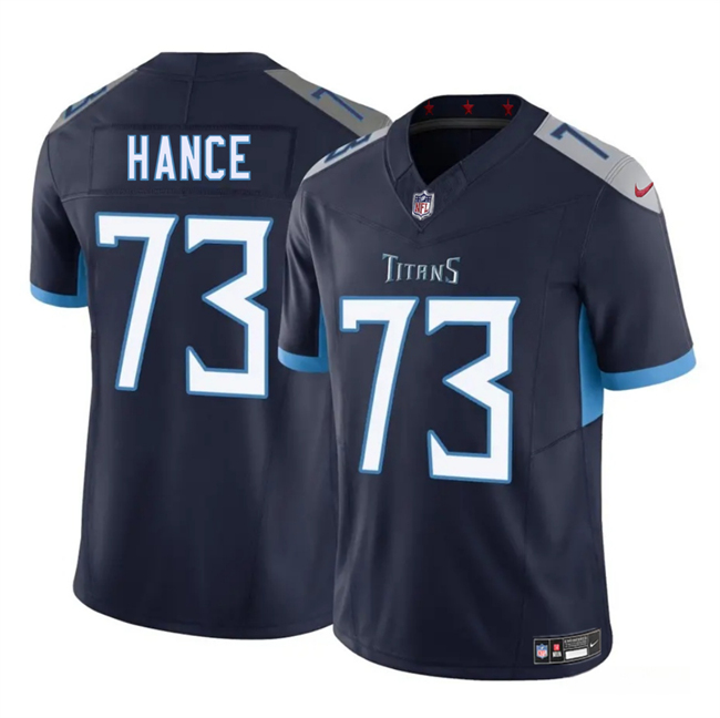Men's Tennessee Titans #73 Blake Hance Navy 2025 F.U.S.E. Vapor Limited Football Stitched Jersey
