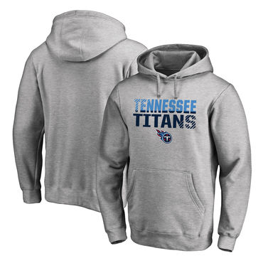 Men's Tennessee Titans NFL Pro Line By Fanatics Branded Ash Iconic Collection Fade Out Pullover Hoodie