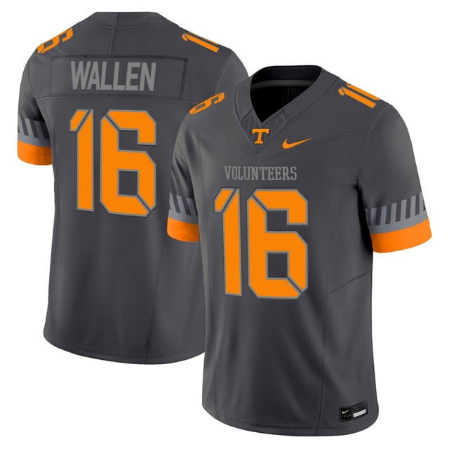 Men's Tennessee Volunteers 2025 'Smokey Grey Series' Vapor Limited Jersey #16 MORGAN WALLEN