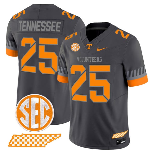 Men's Tennessee Volunteers 2025 'Smokey Grey Series' Vapor Limited Jersey V2 GREY #25 TENNESSEE