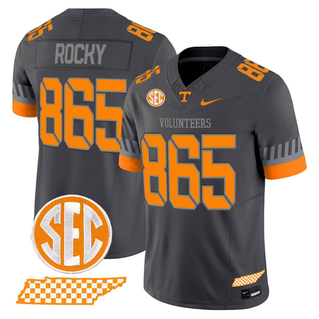 Men's Tennessee Volunteers 2025 'Smokey Grey Series' Vapor Limited Jersey V2 GREY #865 ROCKY
