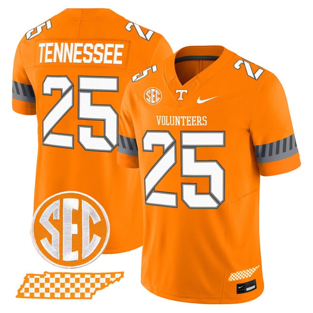 Men's Tennessee Volunteers 2025 'Smokey Grey Series' Vapor Limited Jersey V2 ORANGE #25 TENNESSEE