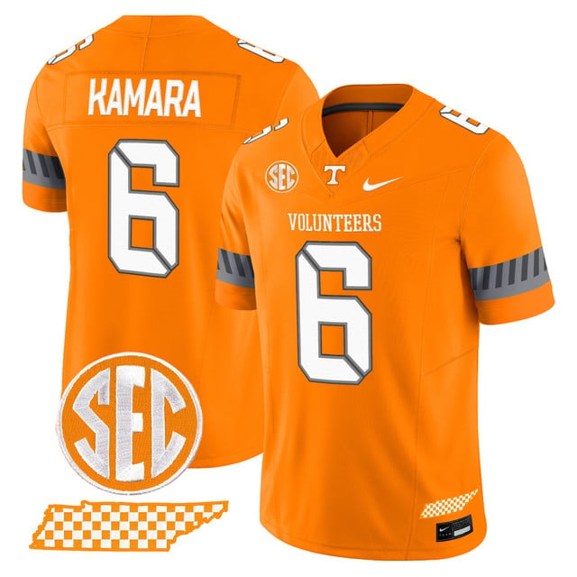 Men's Tennessee Volunteers 2025 'Smokey Grey Series' Vapor Limited Jersey V2 ORANGE #6 ALVIN KAMARA