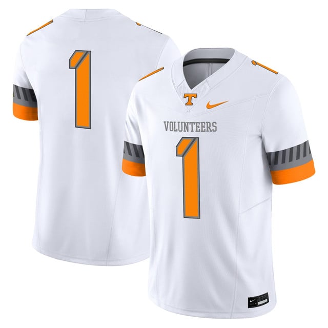 Men's Tennessee Volunteers 2025 'Smokey Grey Series' Vapor Limited Jersey WHITE #1