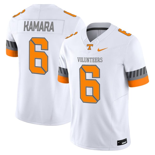 Men's Tennessee Volunteers 2025 'Smokey Grey Series' Vapor Limited Jersey WHITE #6 ALVIN KAMARA