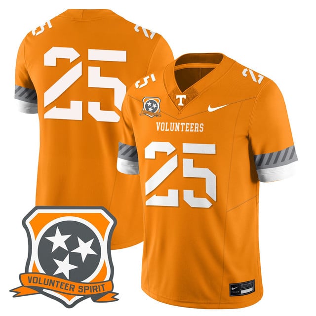 Men's Tennessee Volunteers 2025 Spirit Jersey ORANGE#25