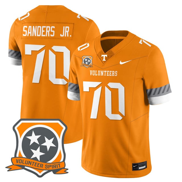 Men's Tennessee Volunteers 2025 Spirit Jersey ORANGE#70 DAVID SANDERS JR.