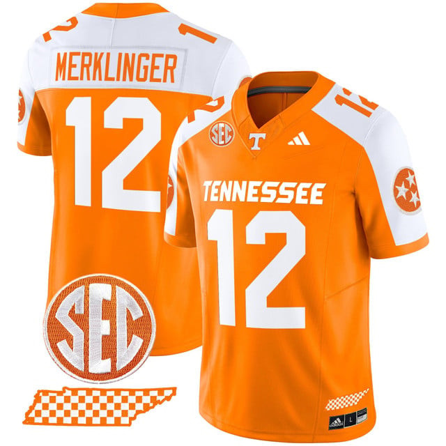 Men's Tennessee Volunteers 2025 Vapor Limited Jersey V2 alternate #12 Jake Merklinger