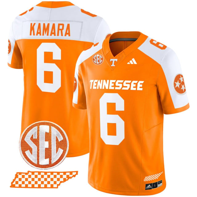 Men's Tennessee Volunteers 2025 Vapor Limited Jersey V2 alternate #6 Alvin Kamara