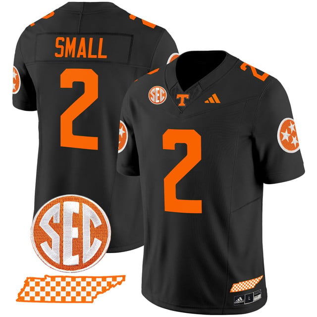 Men's Tennessee Volunteers 2025 Vapor Limited Jersey V2 black #2 Jabari Small