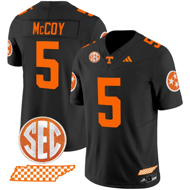 Men's Tennessee Volunteers 2025 Vapor Limited Jersey V2 black #5 Bru McCoy