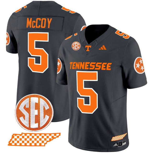 Men's Tennessee Volunteers 2025 Vapor Limited Jersey V2 grey #5 Bru McCoy