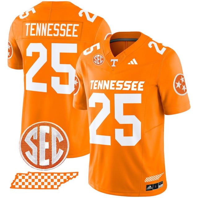 Men's Tennessee Volunteers 2025 Vapor Limited Jersey V2 orange #25 Tennessee
