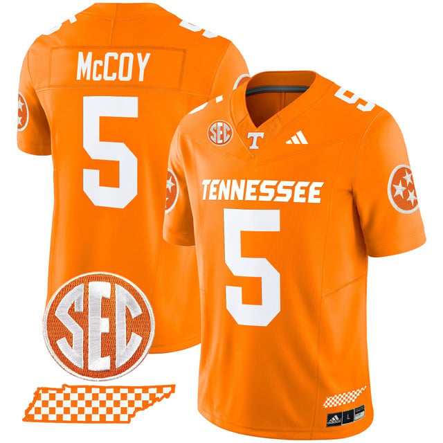Men's Tennessee Volunteers 2025 Vapor Limited Jersey V2 orange #5 Bru McCoy