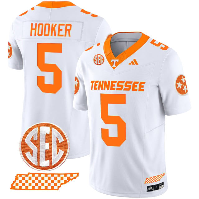 Men's Tennessee Volunteers 2025 Vapor Limited Jersey V2 white #5 Hendon Hooker