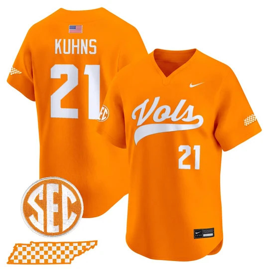 Men's Tennessee Volunteers 2026 'Smokey Grey Series' Vapor Premier Limited Jersey ORANGE#21 TEGAN KUHNS