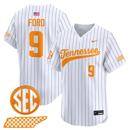 Men's Tennessee Volunteers 2026 'Smokey Grey Series' Vapor Premier Limited Jersey PINSTRIPE#9 HENRY FORD