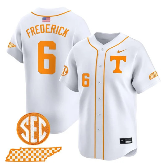 Men's Tennessee Volunteers 2026 'Smokey Grey Series' Vapor Premier Limited Jersey WHITE#6 BRADY FREDERICK