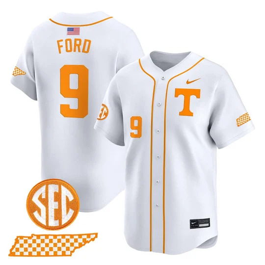 Men's Tennessee Volunteers 2026 'Smokey Grey Series' Vapor Premier Limited Jersey WHITE#9 HENRY FORD