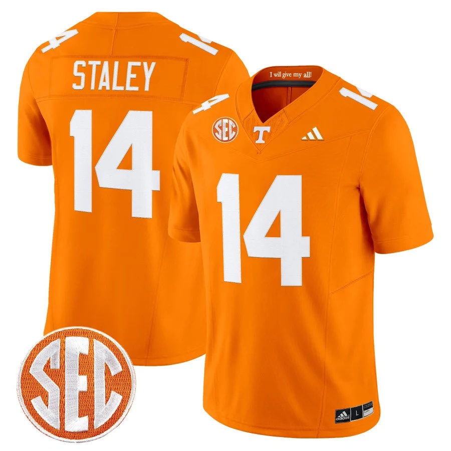 Men's Tennessee Volunteers 2026 Vapor Limited Jersey #14 BRAYLON STALEY