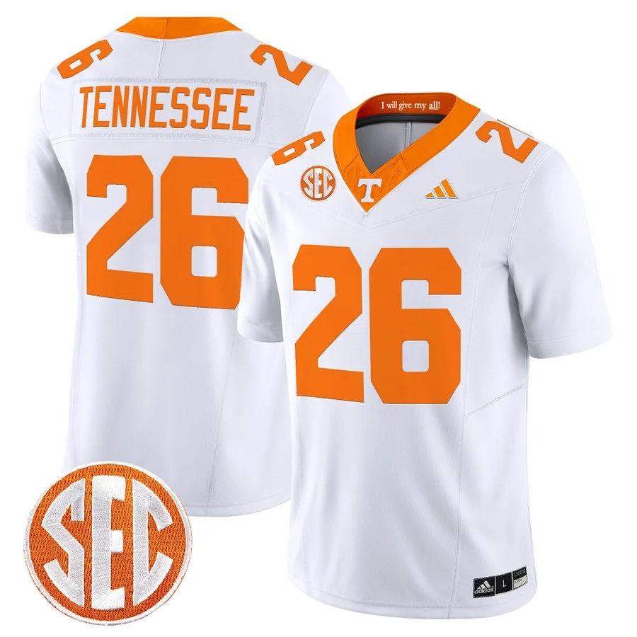 Men's Tennessee Volunteers 2026 Vapor Limited Jersey WHITE #26 TENNESSEE