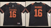 Men's Texas Longhorns #16 Peyton Manning Black Stitched Jersey