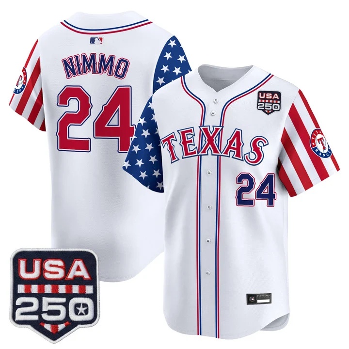 Men's Texas Rangers America 250 Edition Vapor Premier Limited Jersey #24 BRANDON NIMMO