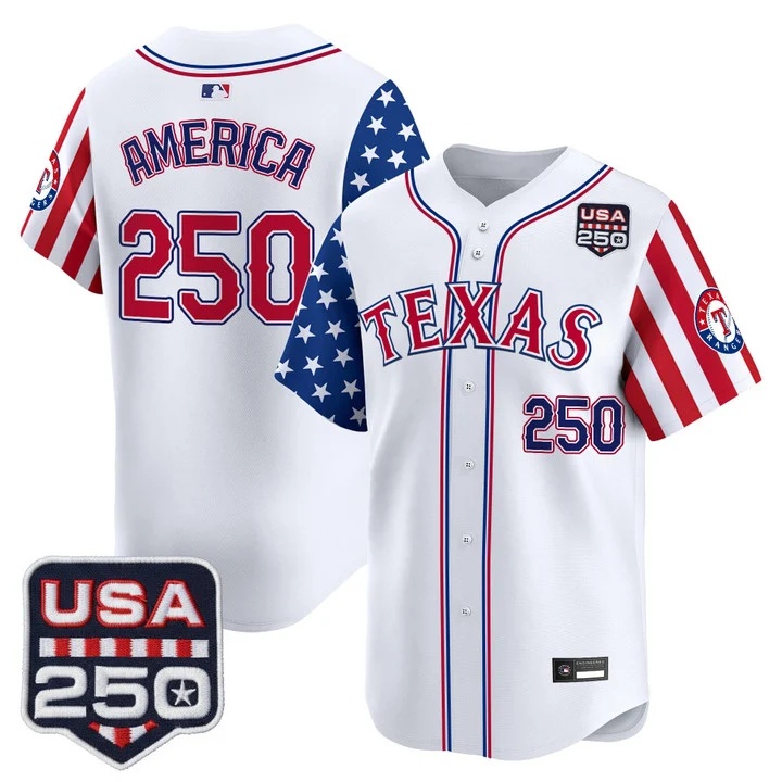 Men's Texas Rangers America 250 Edition Vapor Premier Limited Jersey #250 AMERICA