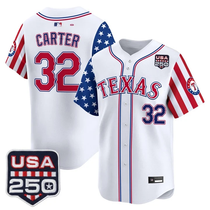 Men's Texas Rangers America 250 Edition Vapor Premier Limited Jersey #32 EVAN CARTER